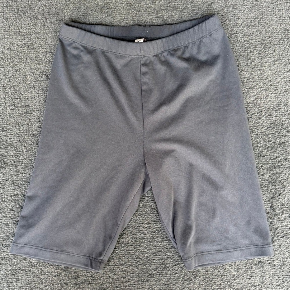Zenana Grey Biker Shorts High Waist Athletic Spandex MP-57032 Small